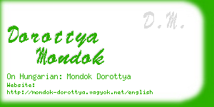 dorottya mondok business card